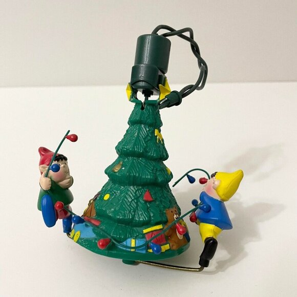 Noma Ornamotion Collectables Ornament with Motor Elves on Christmas Tree Flaws - Picture 7 of 16